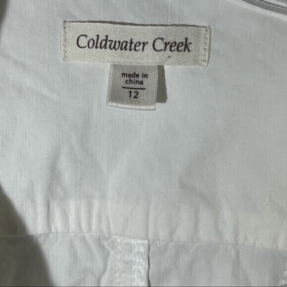 Coldwater Creek Women’s Jacket with Pockets Size 12 White - Picture 3 of 8